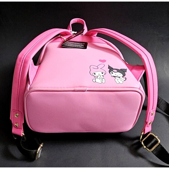 LOUNGEFLY HELLO KITTY KUROMI MY MELODY SANRIO EXCLUSIVE BACKPACK 11" BRAND NEW! - Picture 5 of 16